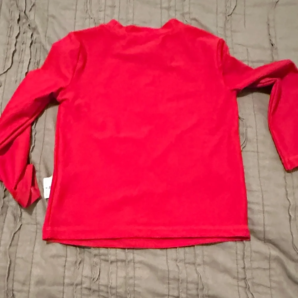Carter's Vibrant Red Graphic Long Sleeve Top swim top sun protective 3T